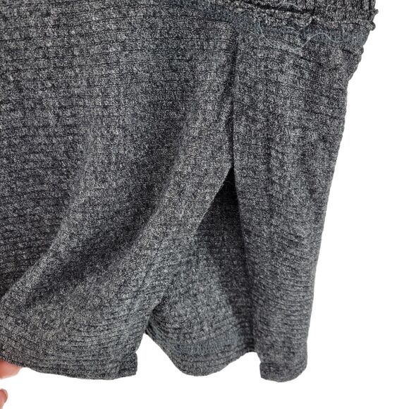 Free People Londontown Oversized Thermal Top Slouchy Charcoal Gray Size XS - Picture 6 of 9